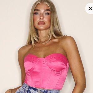 Pretty Little Thing Hot Pink Bandeau